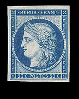 ** N°8f - 20c Bleu - Réimpression - TB - 1849-1850 Cérès