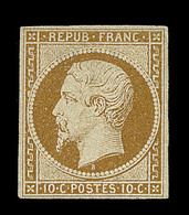 * N°9 - 10c Bistre Jaune - Signé Brun/Pigeron - Rare - TB - 1852 Louis-Napoléon
