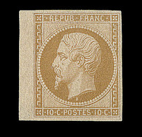 ** N°9e - 10c Bistre - Réimpression - Signé Calves - TB - 1852 Louis-Napoleon