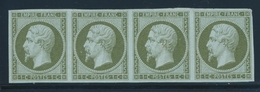 (*) N°11 - Bde De 4 - Qques Défts - Asp. TB - 1853-1860 Napoléon III.