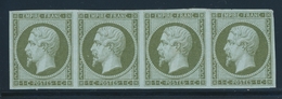 (*) N°11 - Bde De 4 - Qques Défts - Asp. TB - 1853-1860 Napoleon III