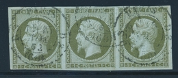 O N°11 - Bde De 3 - Obl Càd  - TB - 1853-1860 Napoléon III