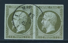 O N°11 - Paire - Obl. Càd Léger - TB - 1853-1860 Napoléon III.