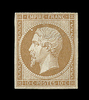 * N°13A - 10c Bistre - Type I - Signé Brun - TB - 1853-1860 Napoléon III