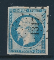 O N°15 - 25c Bleu - Obl. PC 1317 - TB - 1853-1860 Napoléon III.