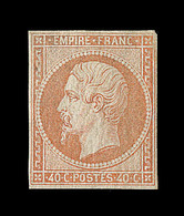 * N°16 - 40c Orange - Signé A. Brun - Marges Réduites - TB - 1853-1860 Napoléon III.