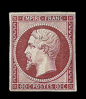(**) N°17A - 80c Carmin - Signé A. Brun - TB - 1853-1860 Napoleon III