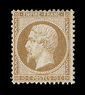 * N°21 - 10c Bistre Brun - Charn. Légère - TB - 1862 Napoléon III