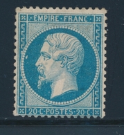 ** N°22 - 20c Bleu - Variété Point Blanc - TB - 1862 Napoleon III