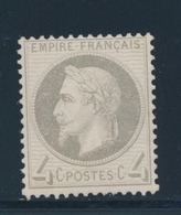 (**) N°27A - 4c Gris - TB - 1863-1870 Napoleon III Gelauwerd