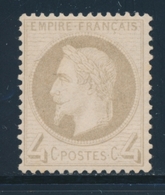 * N°27A - 4c Gris - TB - 1863-1870 Napoléon III Lauré