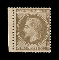 * N°30 - 30c Brun - Fond Ligné - Petit BDF - TB - 1863-1870 Napoleon III With Laurels