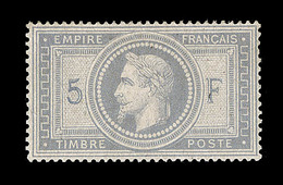 * N°33 - 5F Violet Gris - Charn. Marquée - Signé Calves - TB - 1863-1870 Napoléon III Lauré