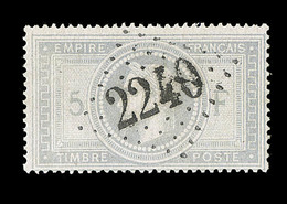 O N°33 - Obl GC 2240 - Signé Baudot/Behr - TB - 1863-1870 Napoléon III Con Laureles