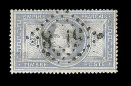 O N°33 - Obl. GC 5118 Yokohama - Signé Baudot/Calves - TB - 1863-1870 Napoleone III Con Gli Allori