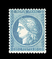 ** N°37 - 20c Bleu - TB - 1870 Beleg Van Parijs