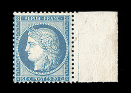 * N°37 - 20c Bleu - BDF - Signé Cérès - TB - 1870 Beleg Van Parijs