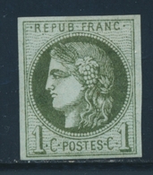 * N°39A - 1c Olive - R1 - TB - 1870 Emisión De Bordeaux