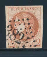 O N°40B - 2c Brun Rouge - R2 - TB - 1870 Emission De Bordeaux