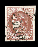 O N°40B - 2c Brun Rouge - R2 - TB - 1870 Bordeaux Printing