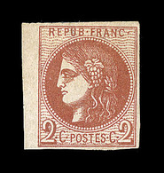 * N°40Ba - 2c Rouge Brique - Petit BDF - Signé Calves/Cabany - TB - 1870 Ausgabe Bordeaux