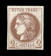 * N°40Bb - 2c Marron - Signé - TB - 1870 Bordeaux Printing
