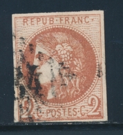 O N°40Bb - 2c Marron - TB - 1870 Bordeaux Printing