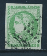 O N°42B - 5c Vert Jaune - R2 - TB - 1870 Ausgabe Bordeaux