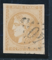 O N°43A - 10c Bistre - R1 - TB - 1870 Bordeaux Printing