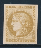 ** N°43Ab - 10c Bistre Verdâtre - Report 1 - TB - 1870 Bordeaux Printing