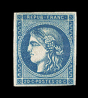 * N°45B - 20c Bleu - Report 2 - TB - 1870 Uitgave Van Bordeaux