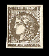 ** N°47 - 30c Brun - Signé Roumet - TB - 1870 Bordeaux Printing