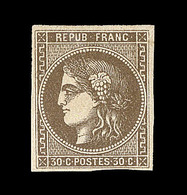 * N°47 - 30c Brun - Signé JF Brun - TB - 1870 Bordeaux Printing