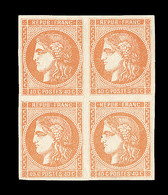 ** N°48 - 40c Orange - Bloc De 4 - TB - 1870 Uitgave Van Bordeaux