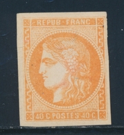 (*) N°48 - 40c Orange - TB - 1870 Uitgave Van Bordeaux