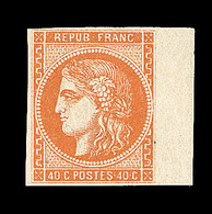 * N°48a - 40c Orange Vif - BDF - Signé Baudot - TB - 1870 Emission De Bordeaux