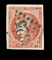 O N°48d - 40c Rouge Sang Clair - Signé Brun - TB - 1870 Bordeaux Printing