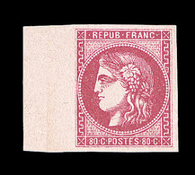 ** N°49 - 80c Rose - Signé Brun - TB - 1870 Uitgave Van Bordeaux