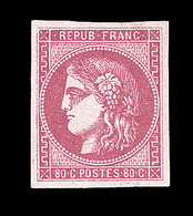 * N°49 - 80c Rose - Signé Brun - TB - 1870 Bordeaux Printing