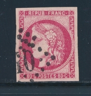 O N°49 - 80c Rose - TB - 1870 Ausgabe Bordeaux