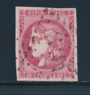 O N°49 - 80c Rose - Signé Brun - TB - 1870 Bordeaux Printing