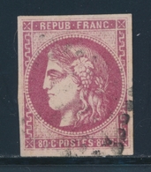 O N°49c - 80c Rose Carminé - Signé Calves - TB - 1870 Bordeaux Printing