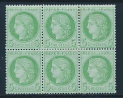 * N°53 - Bloc De 6 - TB - 1871-1875 Ceres