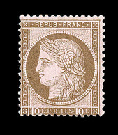 * N°54 - 10c Brun S/rose - Signé Marchand - TB - 1871-1875 Ceres