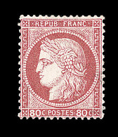 * N°57b - 80c Rose - Signé Roumet - Carmin Vif - TB - 1871-1875 Ceres