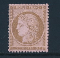 * N°58 - 10c Brun S/rose - TB - 1871-1875 Ceres