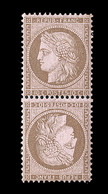 * N°58c - 10c Brun - Tête Bêche - TB - 1871-1875 Ceres