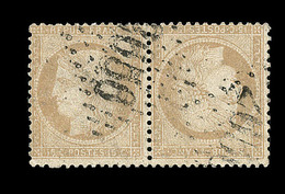 O N°59b - 15c Bistre - Tête Bêche - Obl. Léger Pelurage - Sinon TB - 1871-1875 Cérès