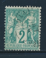 O N°62 - 2c Vert - Repiqué - Asp. TB - 1876-1878 Sage (Typ I)