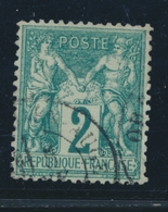 O N°62 - 2c Vert - TB - 1876-1878 Sage (Typ I)